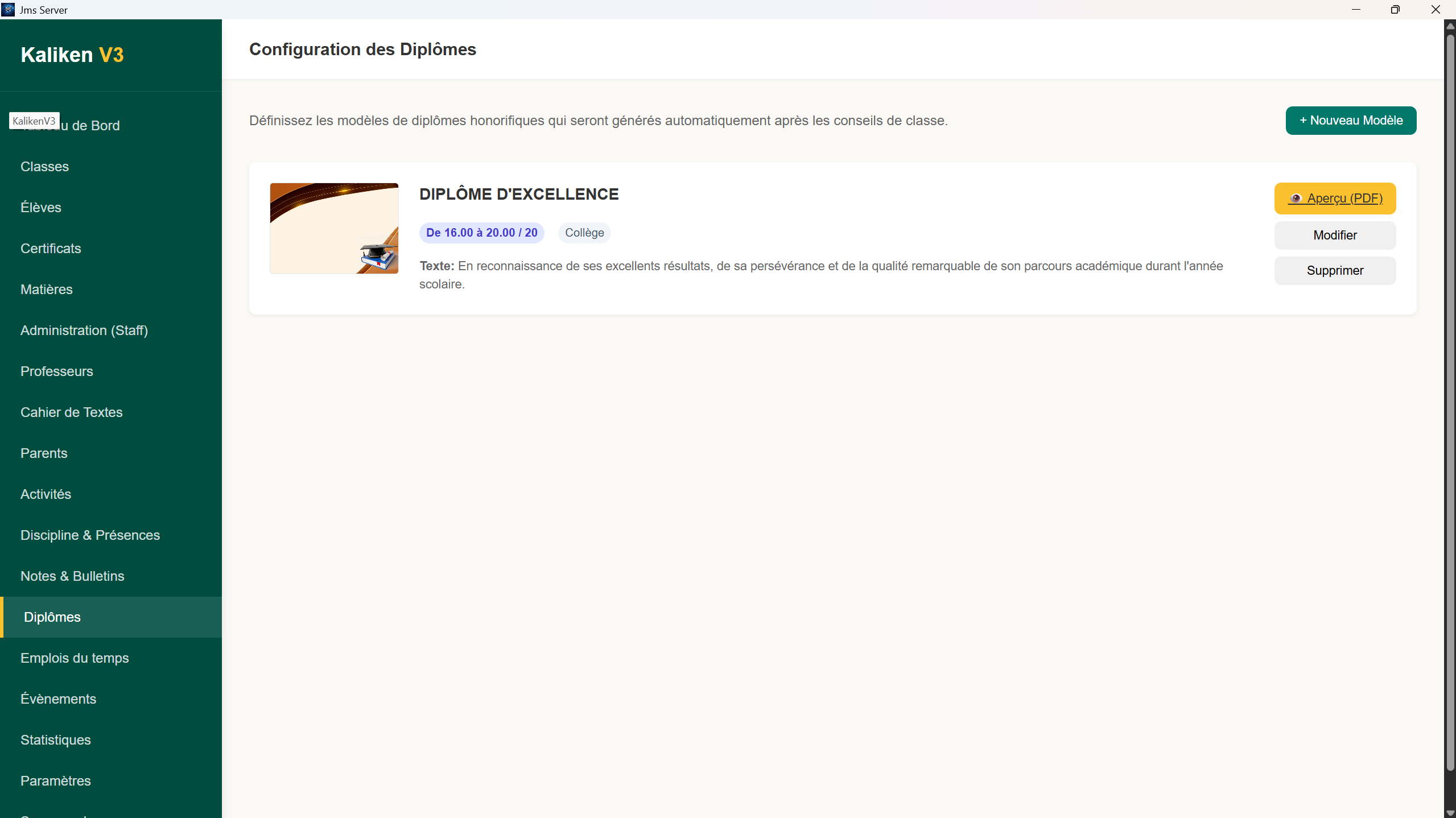 Diplôme — modèle